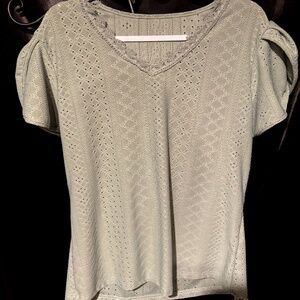 Women's Summer Blouse-Sage Green